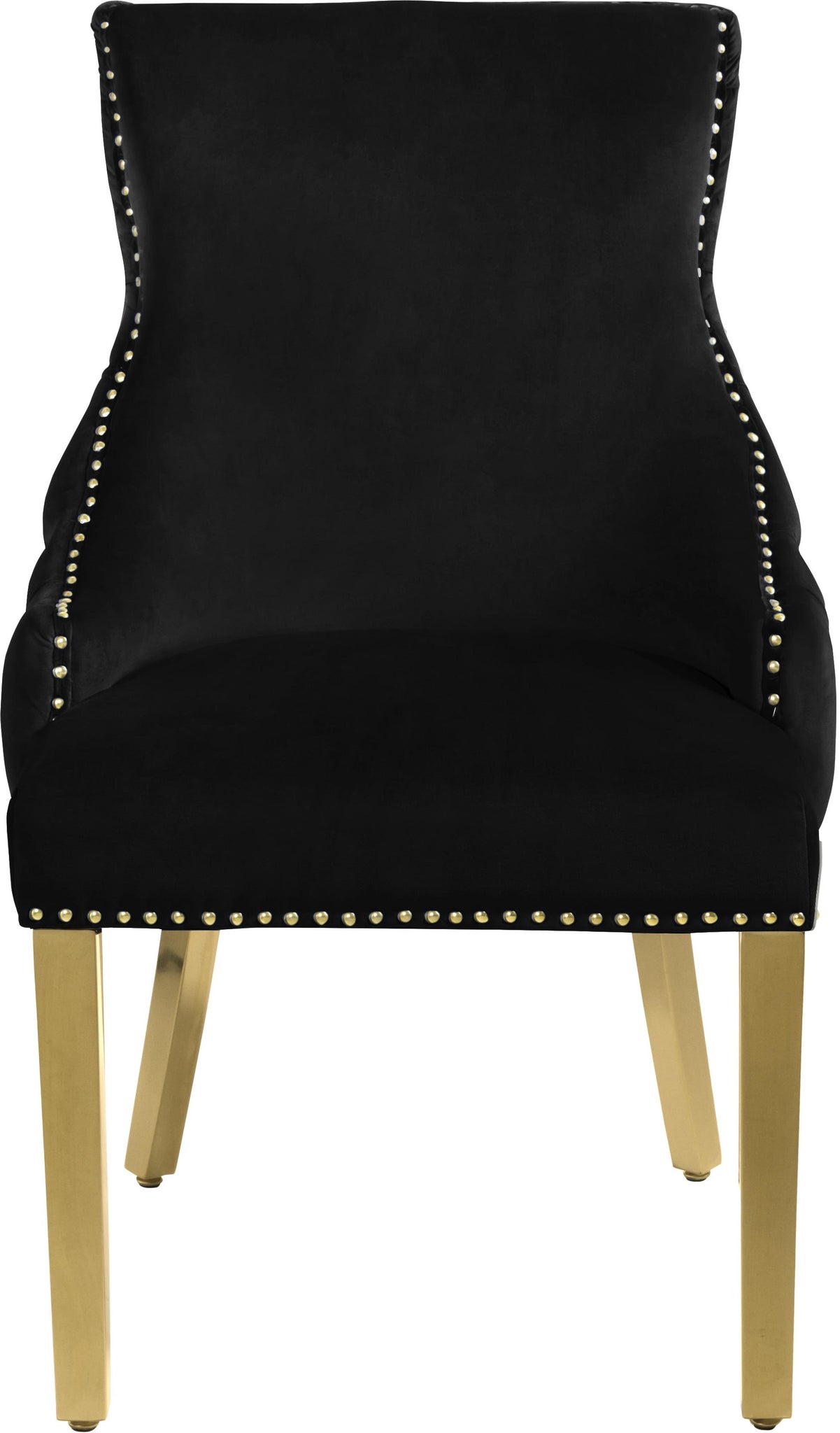 Tuft Black Velvet Dining Chair - Furnish 4 Less 98 (NY)*