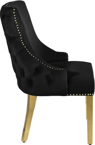 Tuft Black Velvet Dining Chair - Furnish 4 Less 98 (NY)*