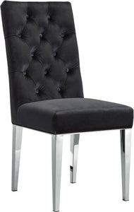 Juno Black Velvet Dining Chair - Furnish 4 Less 98 (NY)*