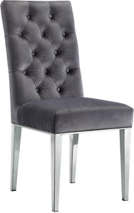 Juno Grey Velvet Dining Chair - Furnish 4 Less 98 (NY)*