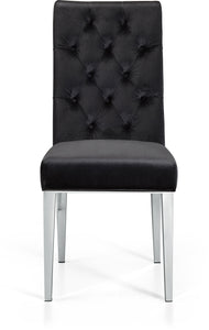 Juno Black Velvet Dining Chair - Furnish 4 Less 98 (NY)*