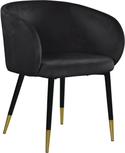 Louise Black Velvet Dining Chair - Furnish 4 Less 98 (NY)*