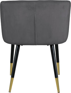 Louise Grey Velvet Dining Chair - Furnish 4 Less 98 (NY)*