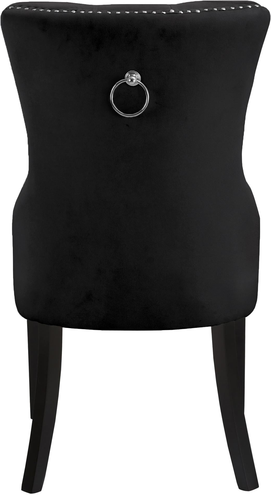 Nikki Black Velvet Dining Chair - Furnish 4 Less 98 (NY)*