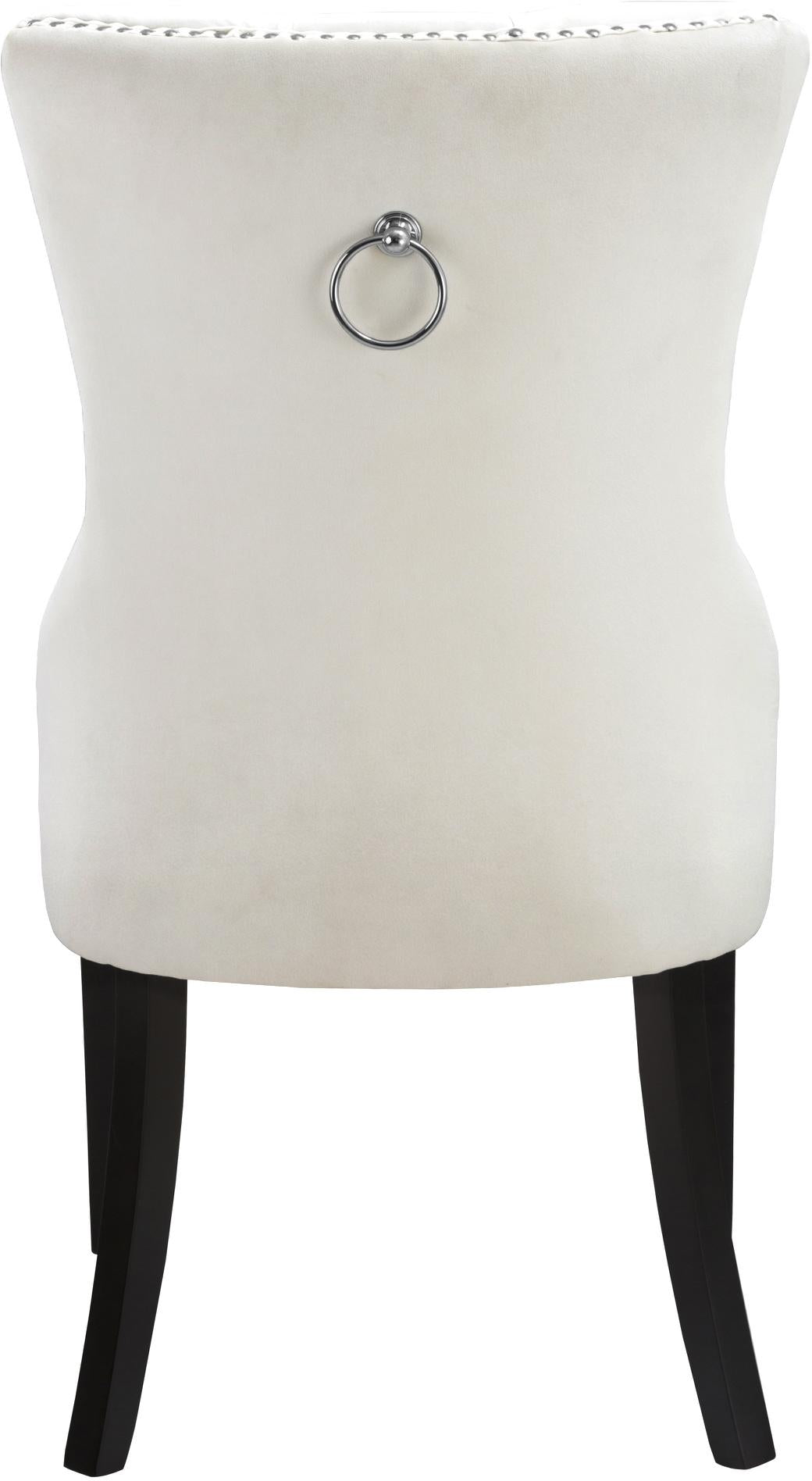 Nikki Cream Velvet Dining Chair - Furnish 4 Less 98 (NY)*