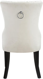 Nikki Cream Velvet Dining Chair - Furnish 4 Less 98 (NY)*