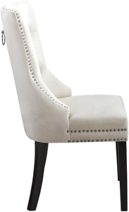 Nikki Cream Velvet Dining Chair - Furnish 4 Less 98 (NY)*