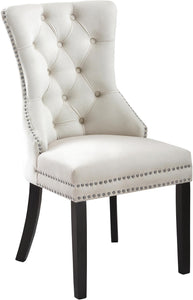 Nikki Cream Velvet Dining Chair - Furnish 4 Less 98 (NY)*