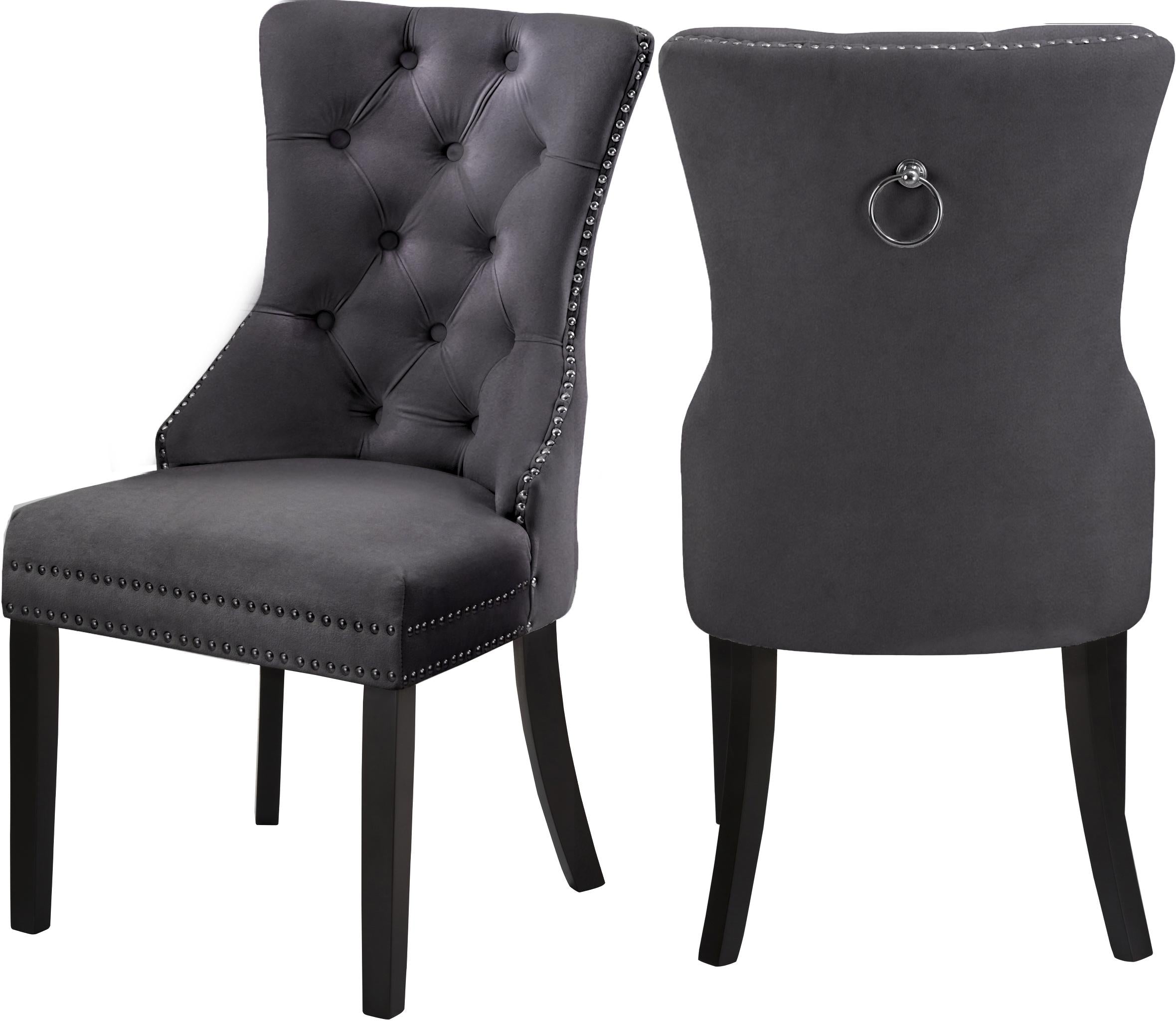 Nikki Grey Velvet Dining Chair