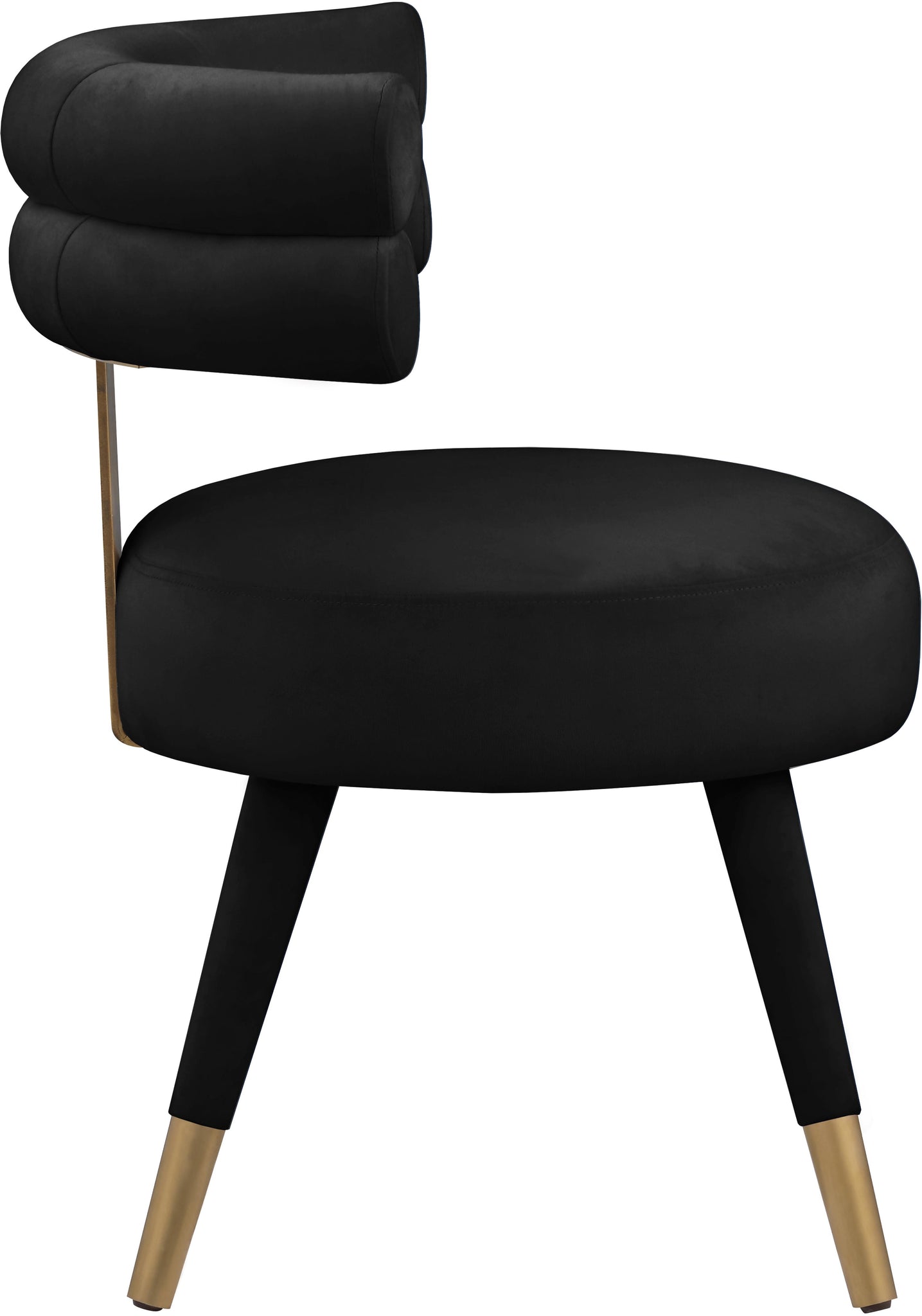 Fitzroy Black Velvet Dining Chair