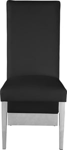 Porsha Black Faux Leather Dining Chair