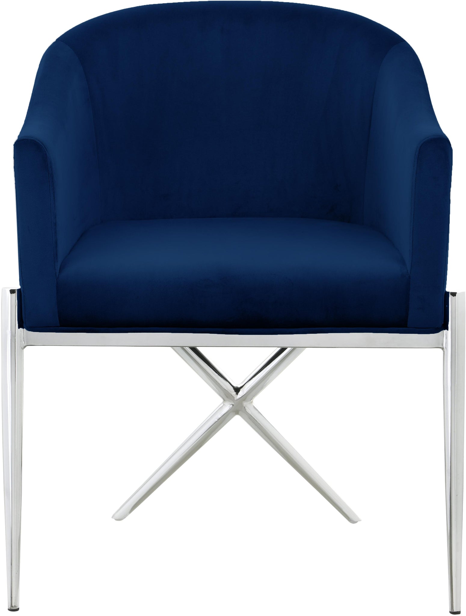 Xavier Navy Velvet Dining Chair - Furnish 4 Less 98 (NY)*