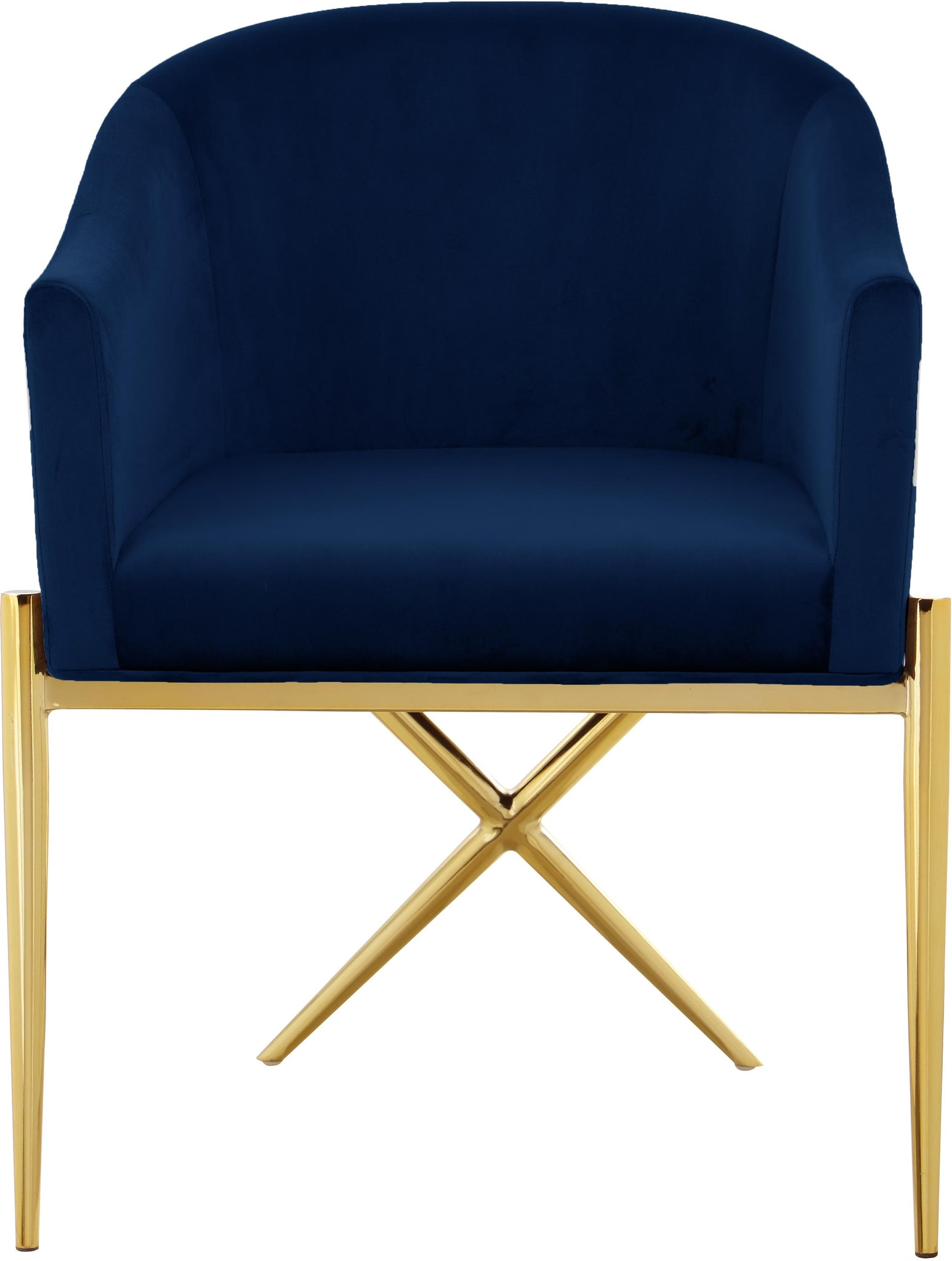 Xavier Navy Velvet Dining Chair - Furnish 4 Less 98 (NY)*