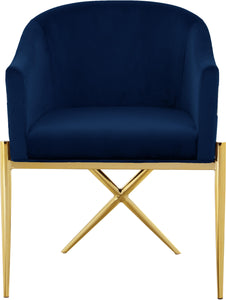 Xavier Navy Velvet Dining Chair - Furnish 4 Less 98 (NY)*