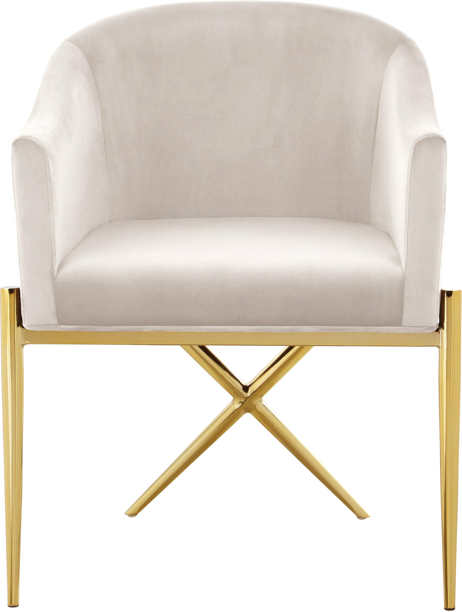 Xavier Cream Velvet Dining Chair - Furnish 4 Less 98 (NY)*