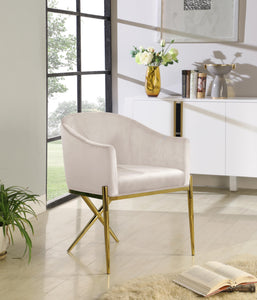 Xavier Cream Velvet Dining Chair - Furnish 4 Less 98 (NY)*