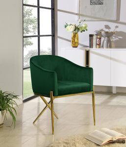 Xavier Green Velvet Dining Chair