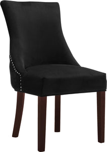 Hannah Black Velvet Dining Chair - Furnish 4 Less 98 (NY)*