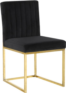 Giselle Black Velvet Dining Chair - Furnish 4 Less 98 (NY)*