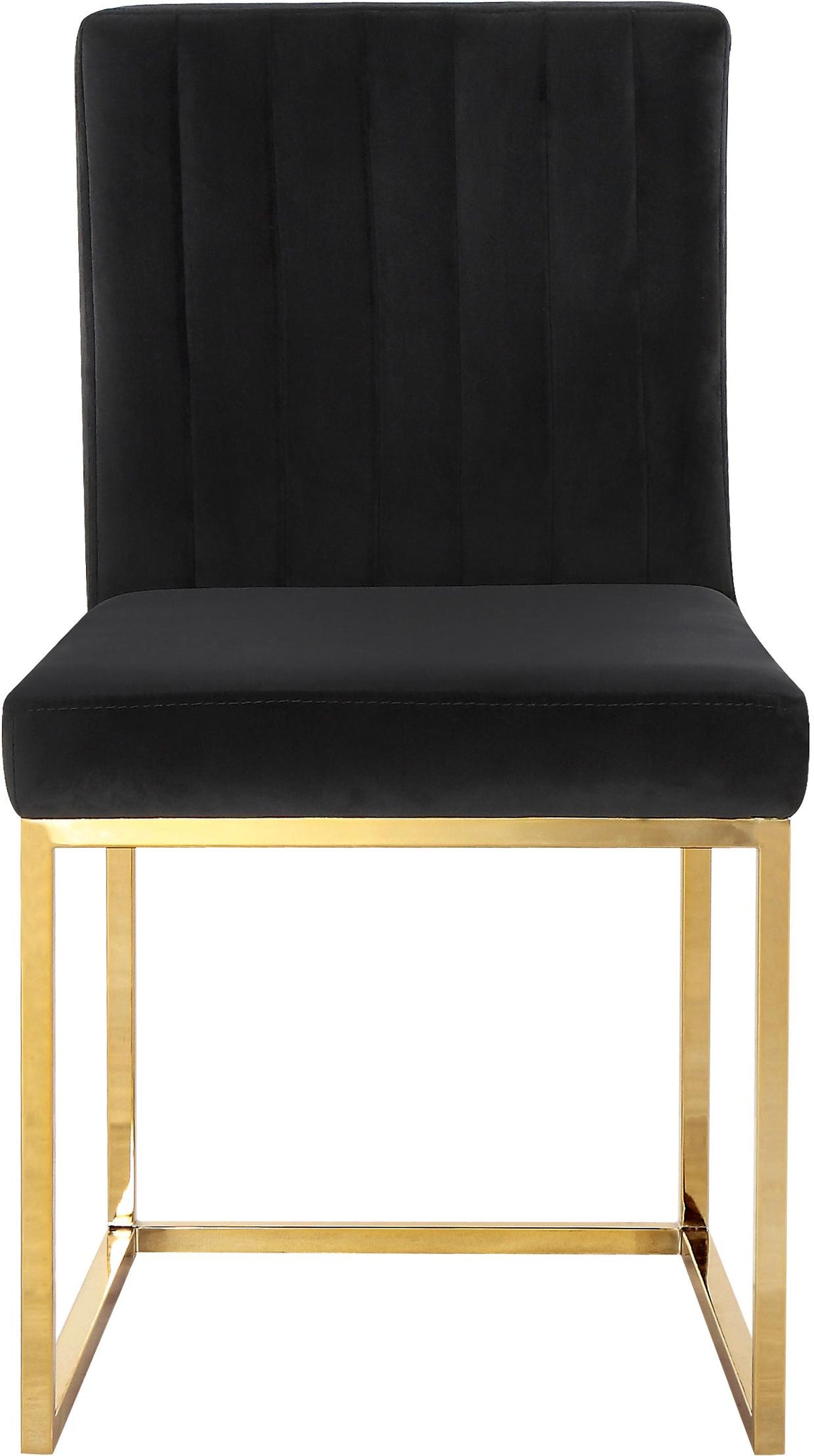 Giselle Black Velvet Dining Chair - Furnish 4 Less 98 (NY)*