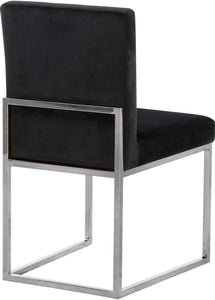 Giselle Black Velvet Dining Chair - Furnish 4 Less 98 (NY)*