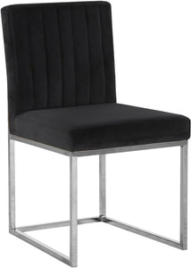 Giselle Black Velvet Dining Chair - Furnish 4 Less 98 (NY)*