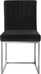 Giselle Black Velvet Dining Chair - Furnish 4 Less 98 (NY)*