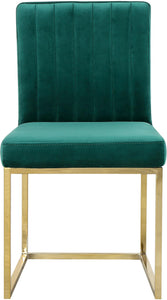 Giselle Green Velvet Dining Chair - Furnish 4 Less 98 (NY)*