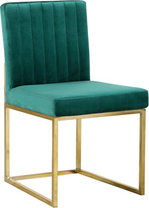 Giselle Green Velvet Dining Chair - Furnish 4 Less 98 (NY)*