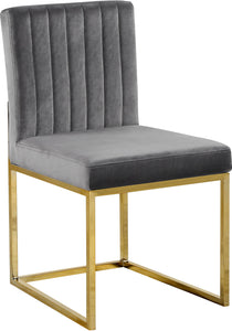 Giselle Grey Velvet Dining Chair - Furnish 4 Less 98 (NY)*