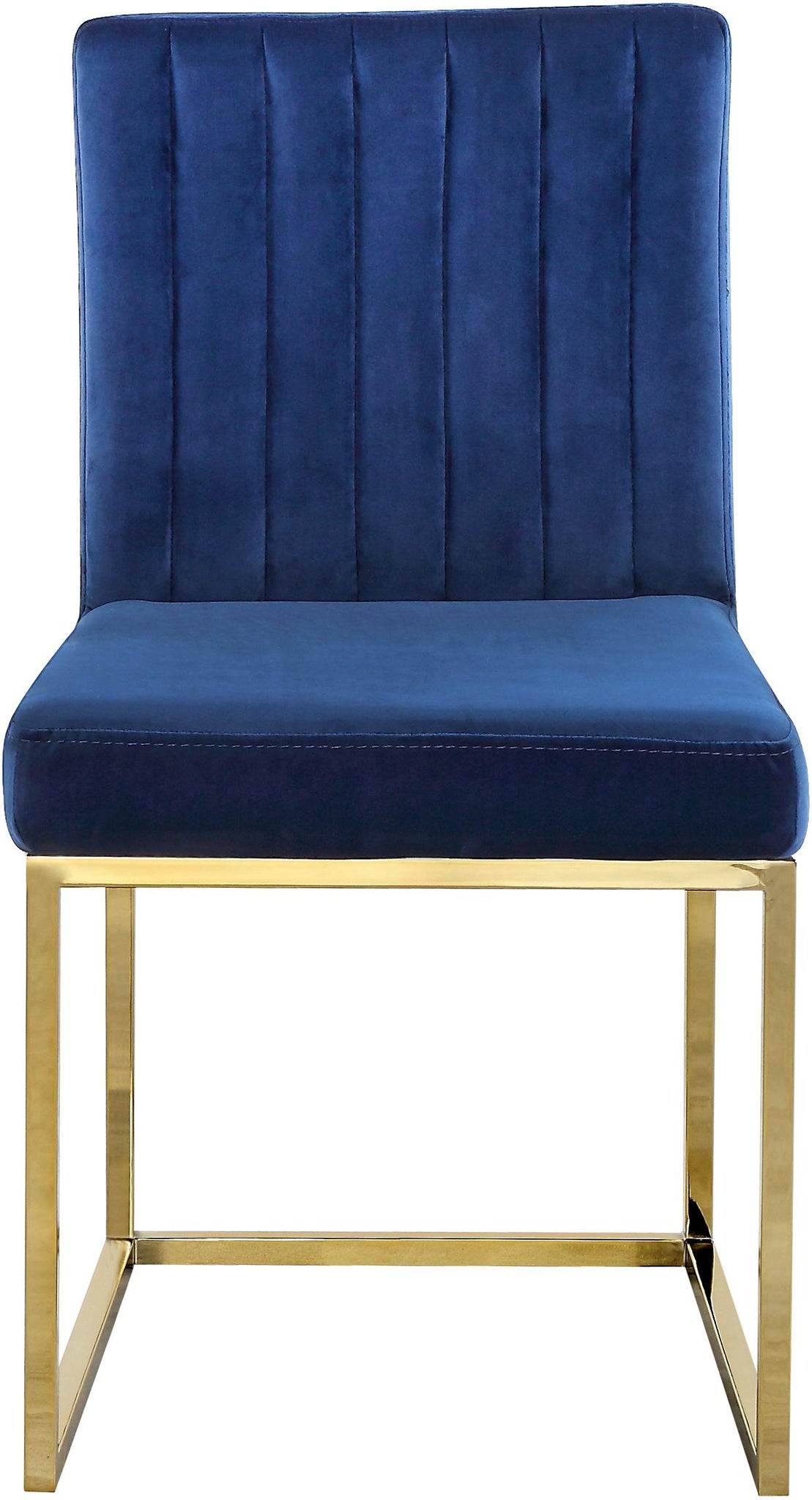 Giselle Navy Velvet Dining Chair - Furnish 4 Less 98 (NY)*