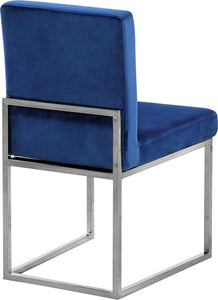 Giselle Navy Velvet Dining Chair - Furnish 4 Less 98 (NY)*