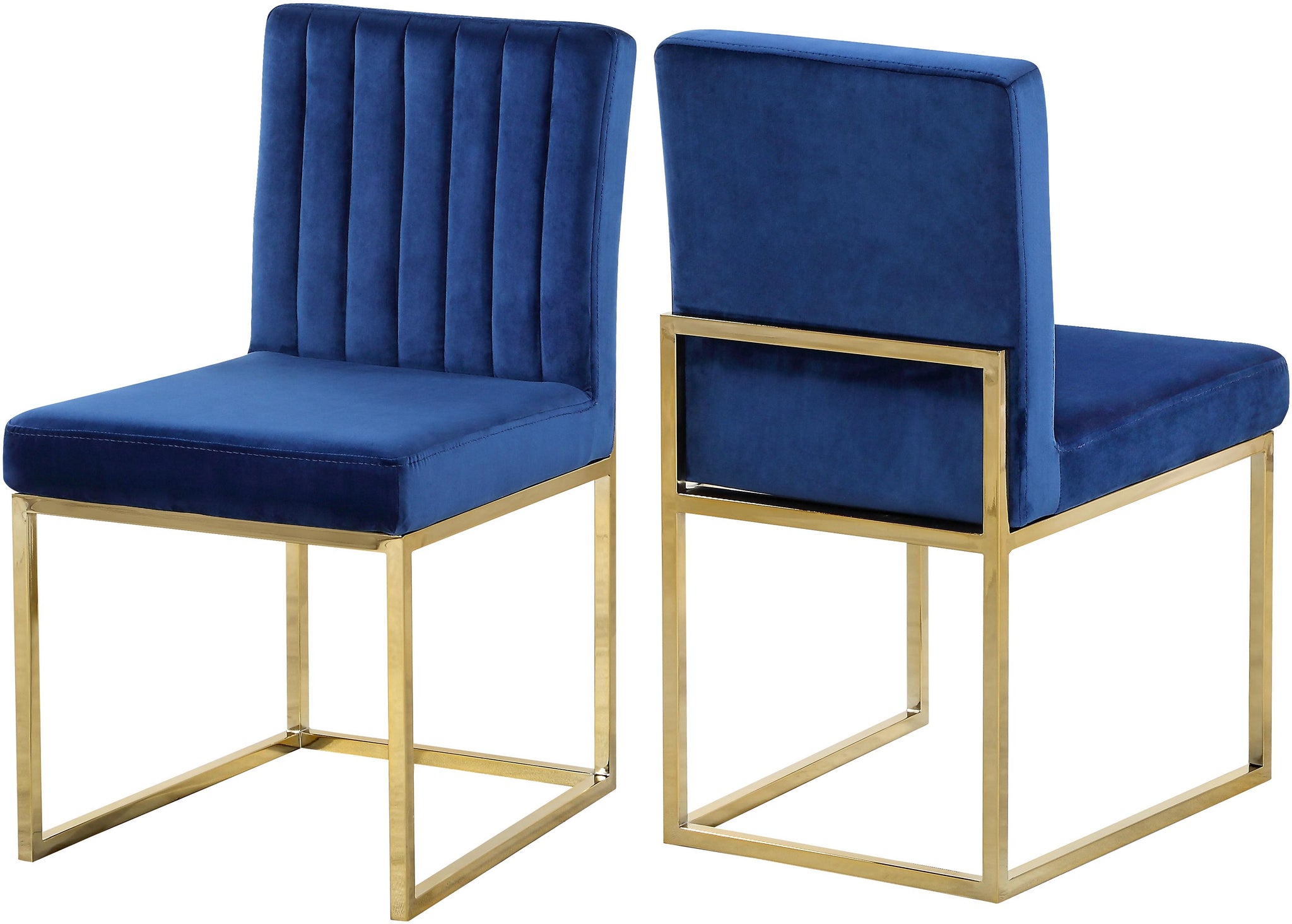 Giselle Navy Velvet Dining Chair image