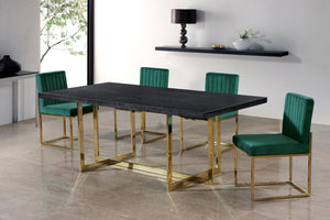 Giselle Green Velvet Dining Chair - Furnish 4 Less 98 (NY)*