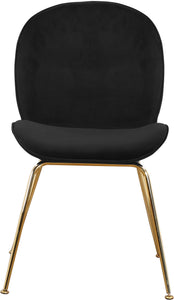 Paris Black Velvet Dining Chair - Furnish 4 Less 98 (NY)*