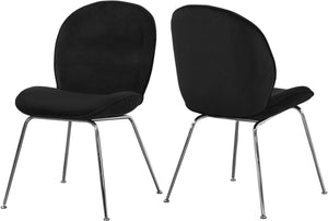 Paris Black Velvet Dining Chair - Furnish 4 Less 98 (NY)*