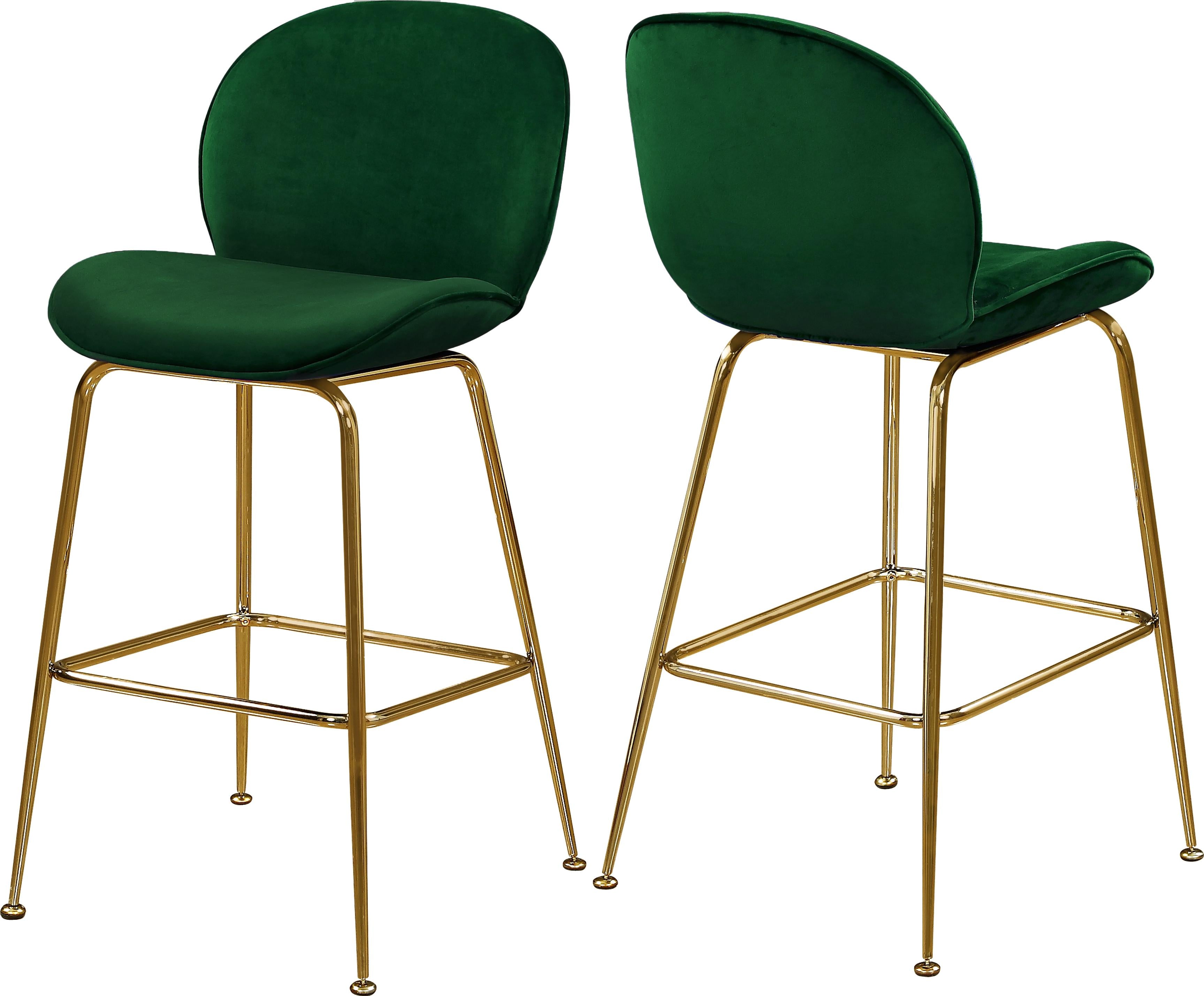 Paris Green Velvet Stool image