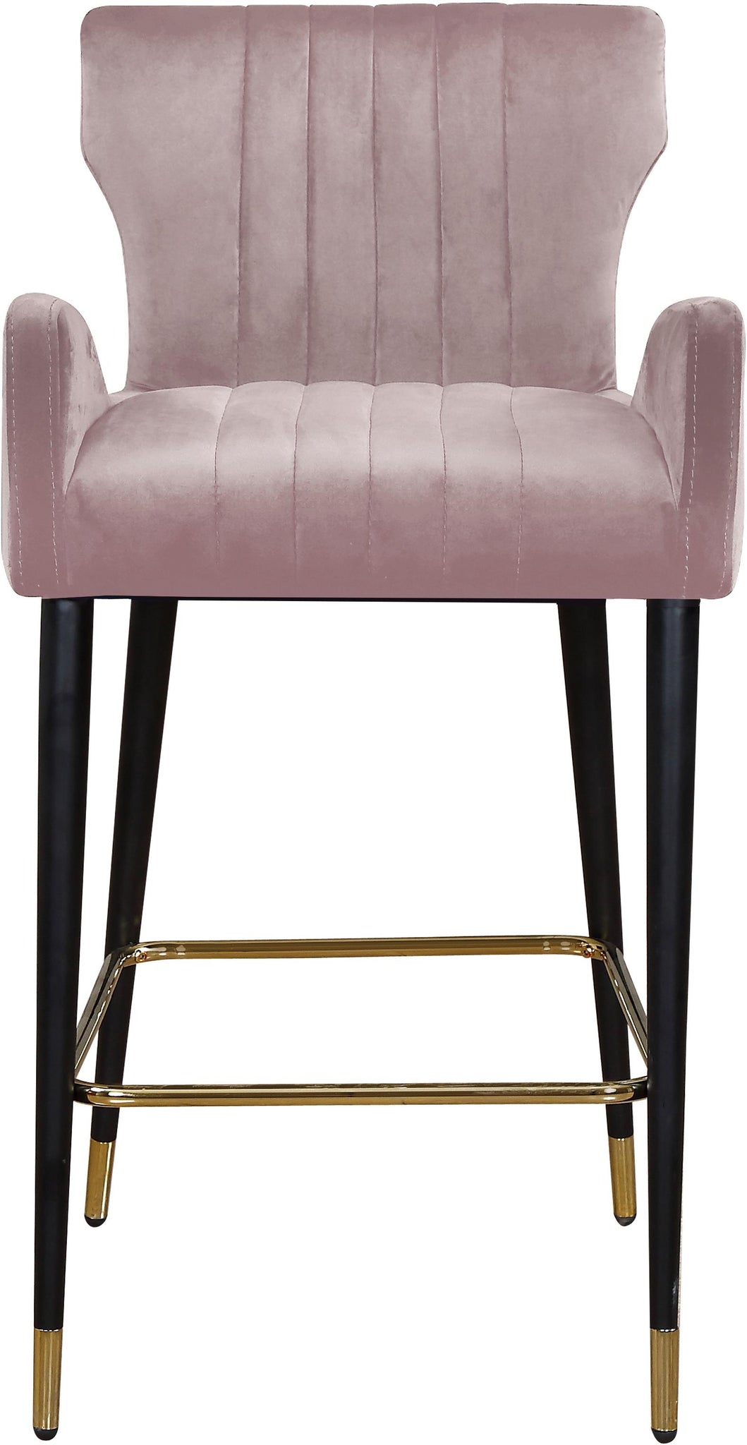 Luxe Pink Velvet Stool - Furnish 4 Less 98 (NY)*