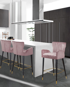 Luxe Pink Velvet Stool - Furnish 4 Less 98 (NY)*