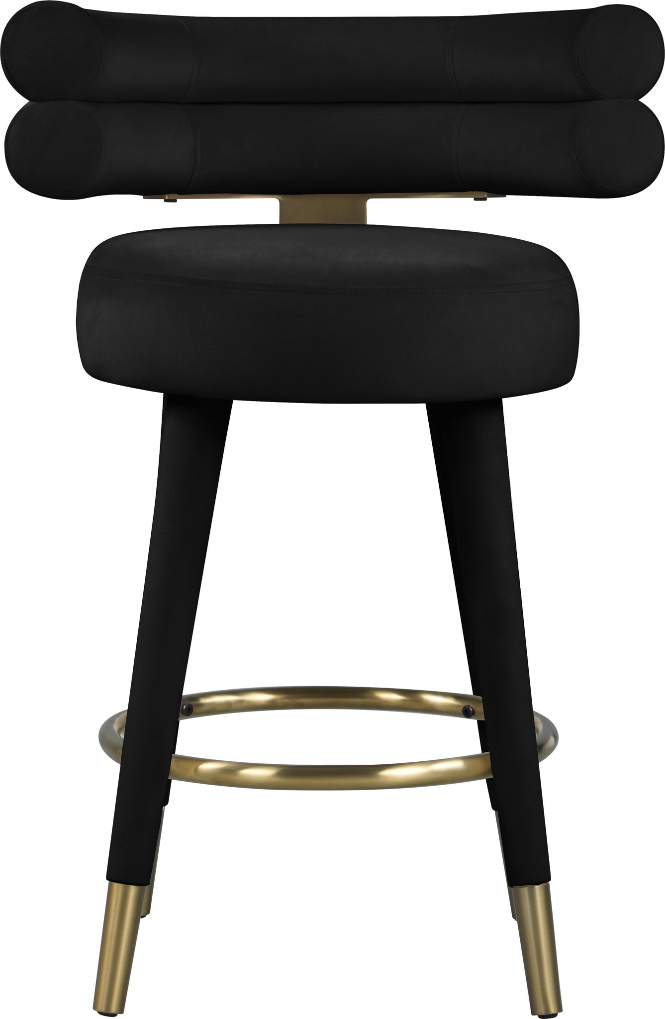 Fitzroy Black Velvet Counter Stool