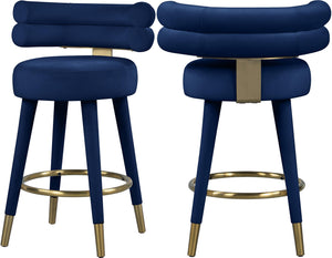 Fitzroy Navy Velvet Counter Stool image