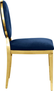 Carousel Navy Velvet Dining Chair