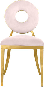 Carousel Pink Velvet Dining Chair