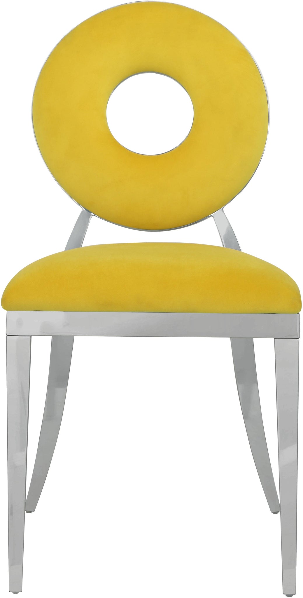 Carousel Yellow Velvet Dining Chair