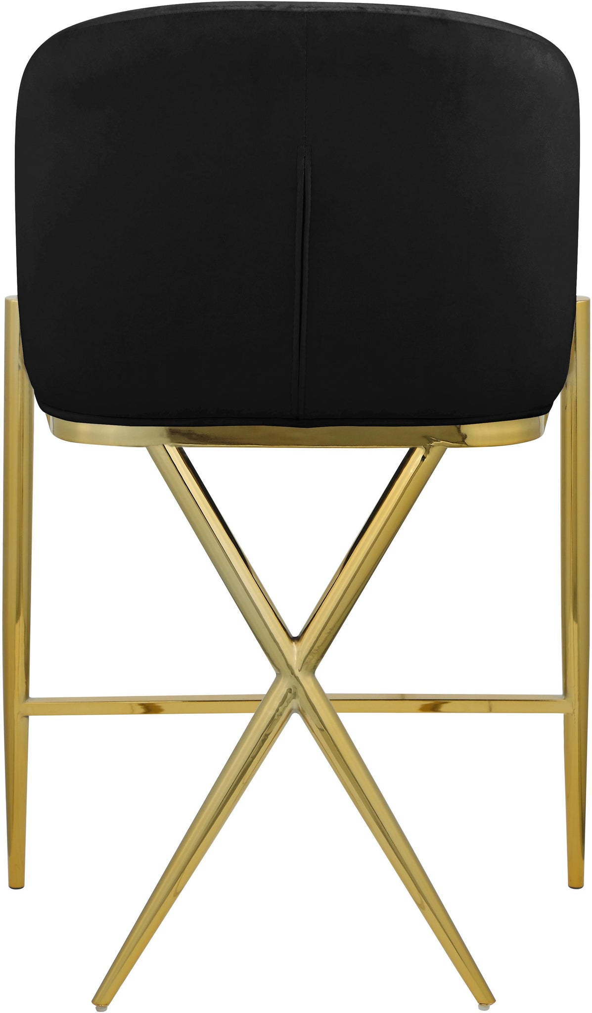 Xavier Black Velvet Counter Stool