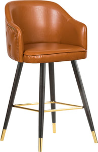 Barbosa Cognac Faux Leather Counter/Bar Stool