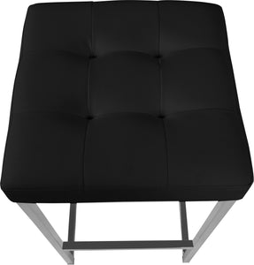 Nicola Black Faux Leather Stool - Furnish 4 Less 98 (NY)*