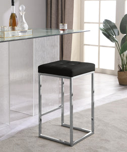 Nicola Black Faux Leather Stool - Furnish 4 Less 98 (NY)*