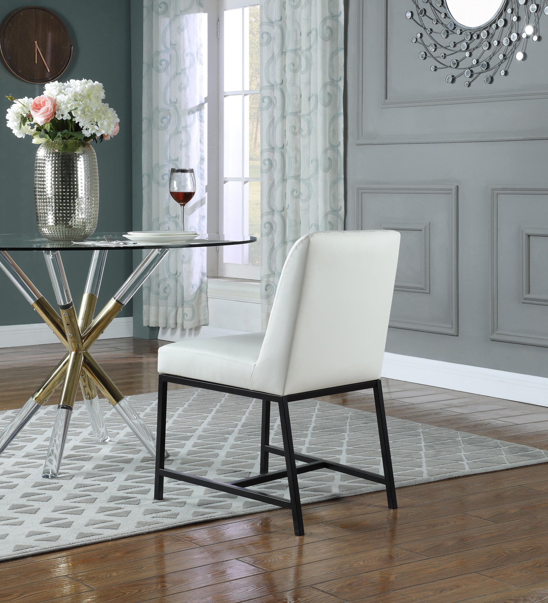 Bryce White Faux Leather Dining Chair - Furnish 4 Less 98 (NY)*