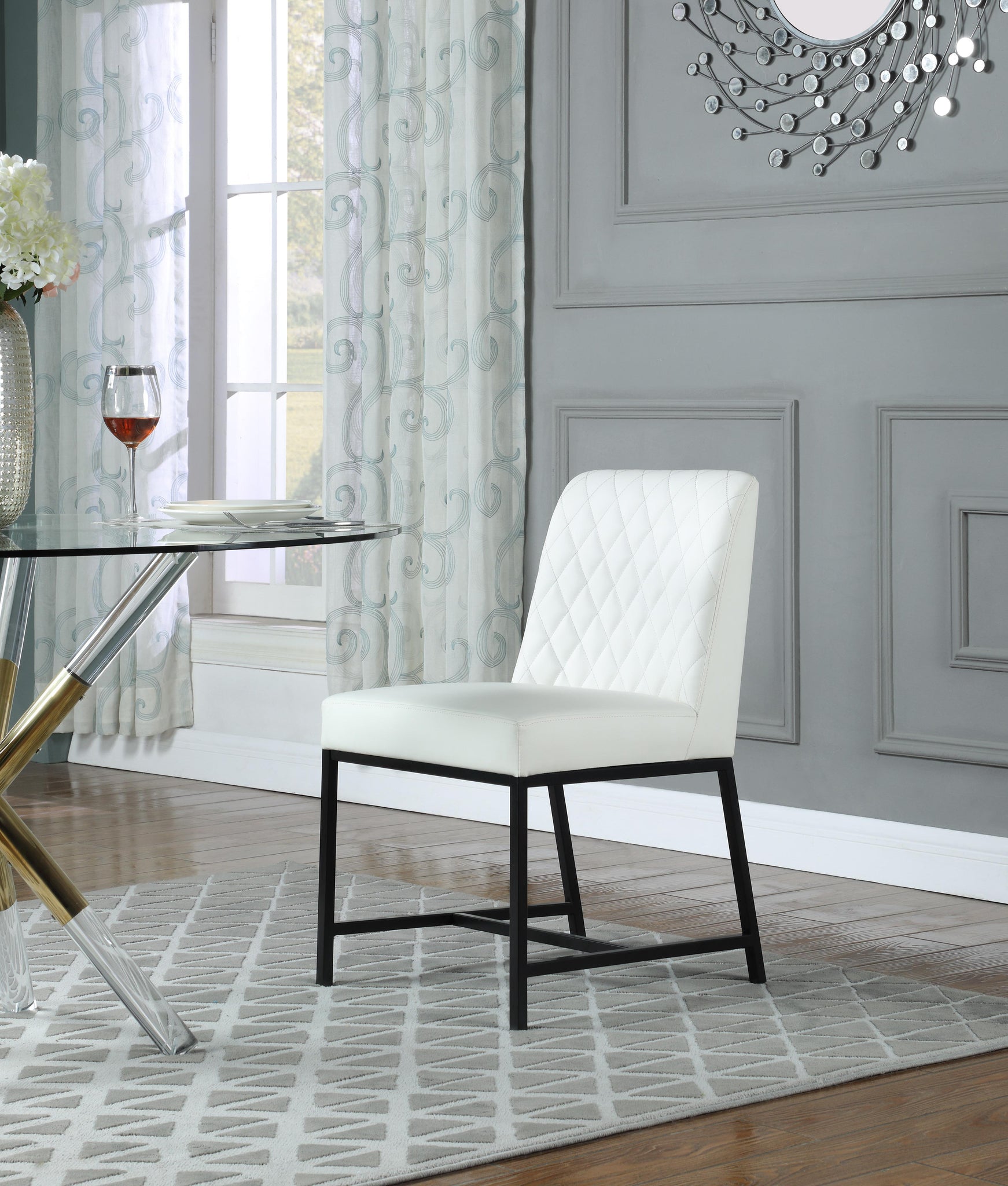 Bryce White Faux Leather Dining Chair - Furnish 4 Less 98 (NY)*